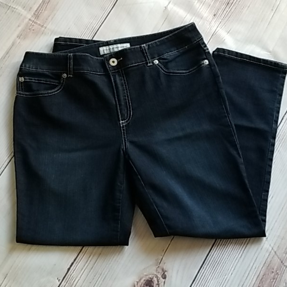 Chico's Platinum Denim Jeans Sz 1